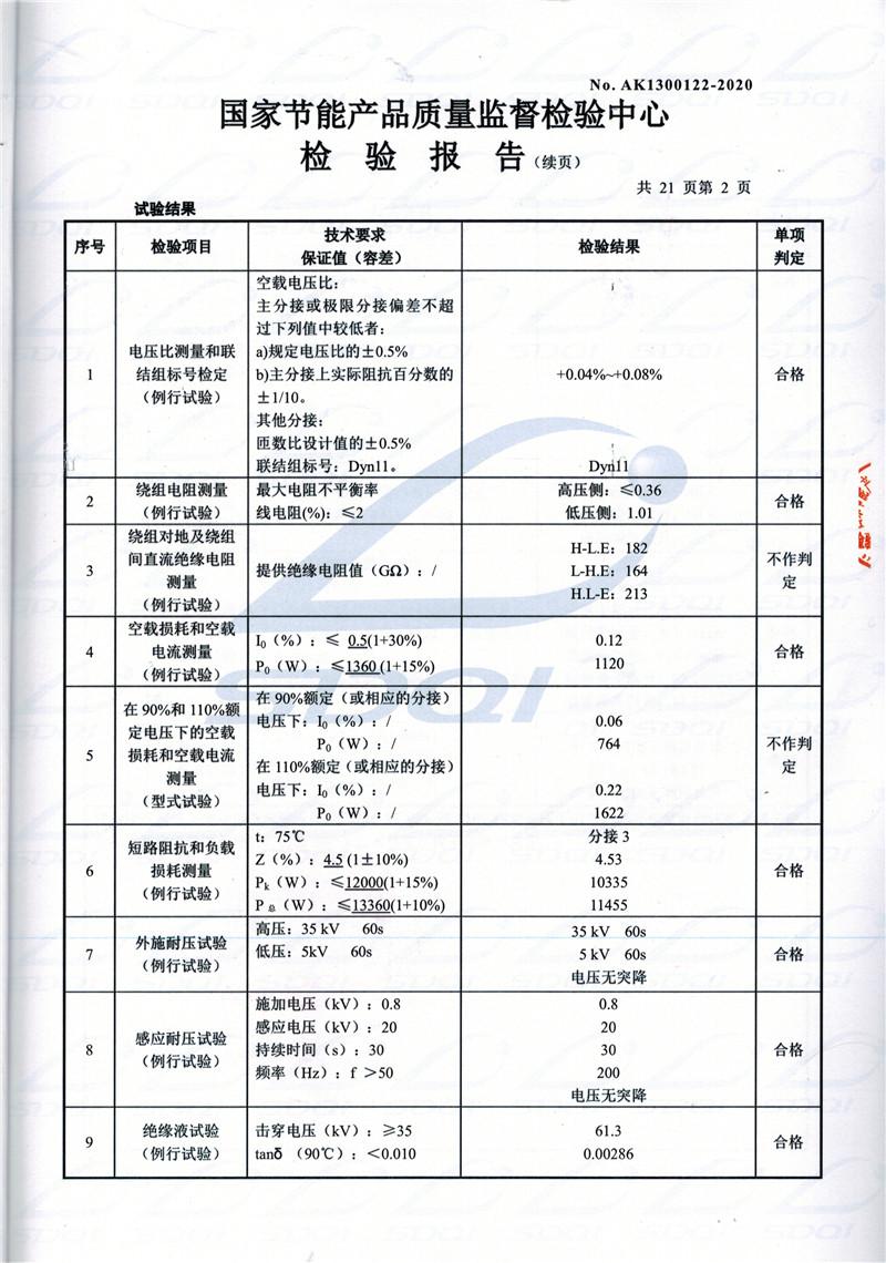高低压试验报告-S11-1250裕民裕民裕民油浸式变压器-2.jpg